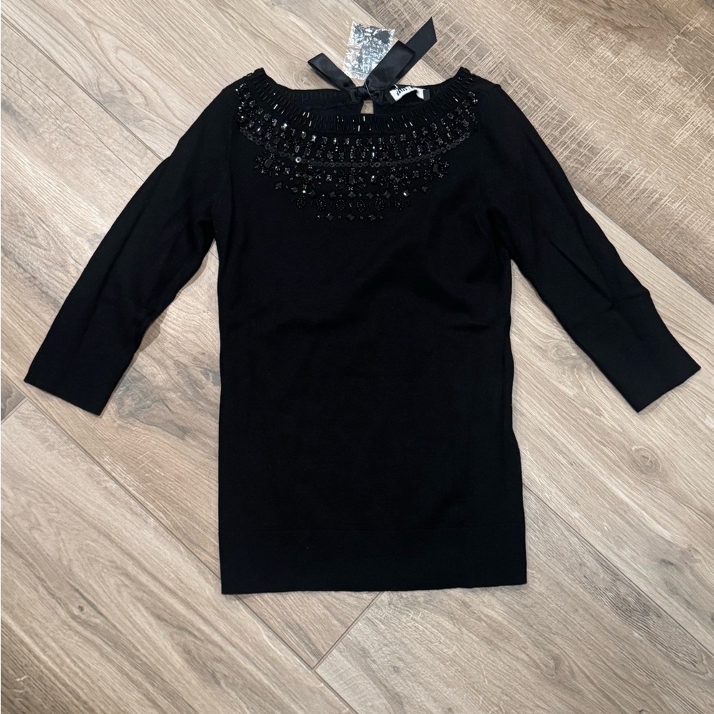 White House Black Market Black - New with Tags - Bejeweled sweater